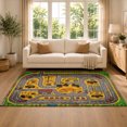 thumbnail image 2 of Gelasgo Kids Town City Road Map Velvet Area Rug, Soft Educational Play Mat Toy Car Track Floor Carpet for Children Playroom Bedroom, 2 of 5