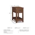 thumbnail image 3 of Signature Design by Ashley Furniture Breegin Table d'Appoint à 1 Tiroir, Brun, 3 of 8