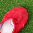 thumbnail image 4 of Leather Ballet Canvas Shoes Soft Lightweight Ballet Full Sole Split Sole Ballet Shoe Yoga Shoes for Kids Women Dancing Practice Red Size 29, 4 of 8