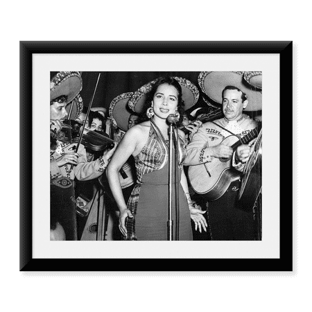 Framed Art Print, Flor Silvestre, The Mariachi Pulido, The Dominican Republic, 1955 by Vintage Hollywood Archive, 17-7/8" x 21-7/8"