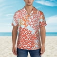 thumbnail image 4 of Kll Men'S Hawaiian Shirt Short Sleeve Button Down Beach Shirts-Corals, 4 of 8