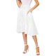 thumbnail image 1 of Gibobby faldas largas de mujer elegantes Falda midi plisada de cintura alta casual para mujer con bolsillo(Blanco, S), 1 of 5