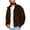 Brown, variant on Outfmvch jackets for men Fuzzy Sherpa Jacket Casual Winter Stand Collar Zip Up Outwear womens tops cardigan for men mens sweaters Black