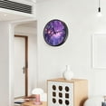 thumbnail image 6 of Voice Activated Clock with Glow Light 12 Inch Large Silent Wall Clock Battery Operated for Home Decor Beautiful Fantasy Purple Forest, 6 of 8