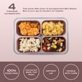 thumbnail image 5 of Cook with Color 4-Compartment Snack Box with Removable Ice Pack, Locking Lid and Handle, Dishwasher Safe, Pink, 5 of 11
