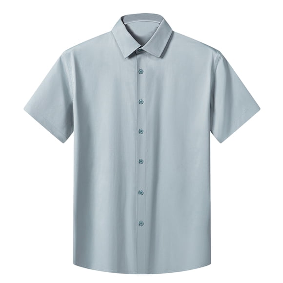 hotojiny Mens Shirts Big and Tall Short Sleeve Casual Tops Button down Beach Summer Wedding Vacation Shirt for Men
