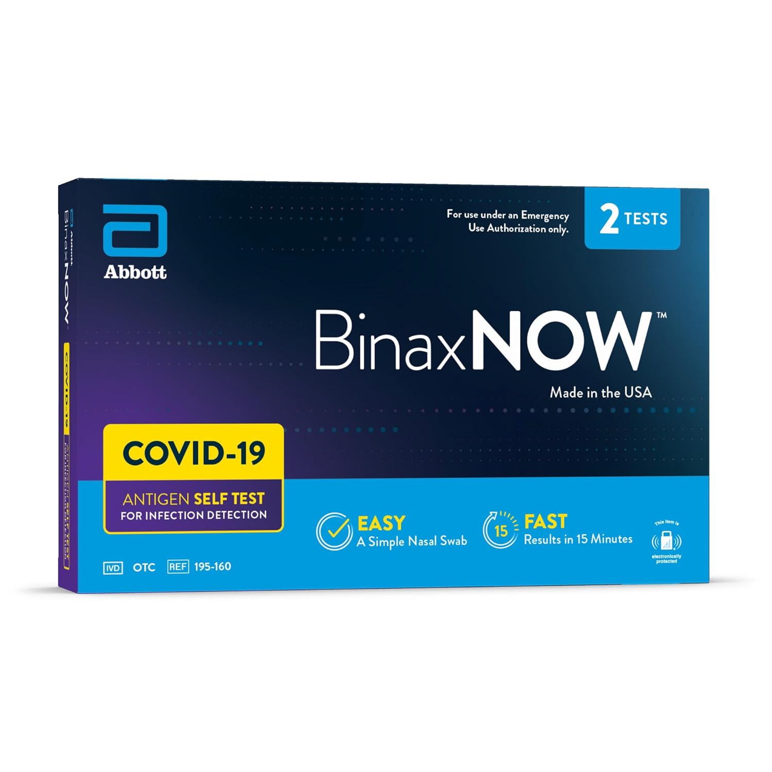 BinaxNOW COVID‐19 Antigen Self Test, 1 Pack, Double, 2-count, At Home COVID-19 Test, 2 Tests - image 10 of 13