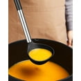 thumbnail image 4 of DISEN Silicone Large Deep Ladle Solid non Large Ladle Spoons Turner for Soup, Non-Stick Kitchen Utensils for Scooping, Black, 4 of 7
