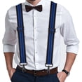 thumbnail image 7 of Buyless Fashion Heavy Duty 2 Pack Suspenders for Men - 48" Adjustable Straps 1 1/2" - X Back with Strong Hooks - 5146-2-Black-Royal, 7 of 7