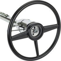 Speedway Motors 15 Inch Steering Wheel, Compatible with 1947-1954 Chevy GMC Truck, Fits 1969-1994 GM Tilt Columns, Satin Black Reproduction