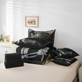 thumbnail image 4 of Erosebridal Basketball Bedding Queen Size, Black Grey Bedding Accessories, Sports Room Decorative, Reversible 7pcs, 4 of 5