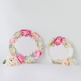thumbnail image 4 of Weddingstar Large Round Disposable Paper Party Plates - Modern Floral - Set Of 8, 4 of 4