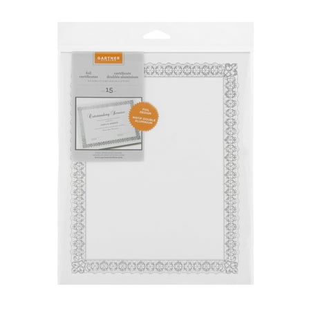 Gartner Studios Silver Border Certificates