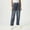 Light Blue, variant on Womens High Waisted Washed Jean Elastic Waist Stretchy Straight Leg Pull on Pants Trendy Baggy Loose Denim Pants