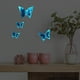 thumbnail image 1 of 6 pegatinas luminosas de mariposa que brillan en la oscuridad, calcomanías de pared, murales, arte, manualidades, decoración para habitación de niños, 15 cm x 15 cm, 1 of 8