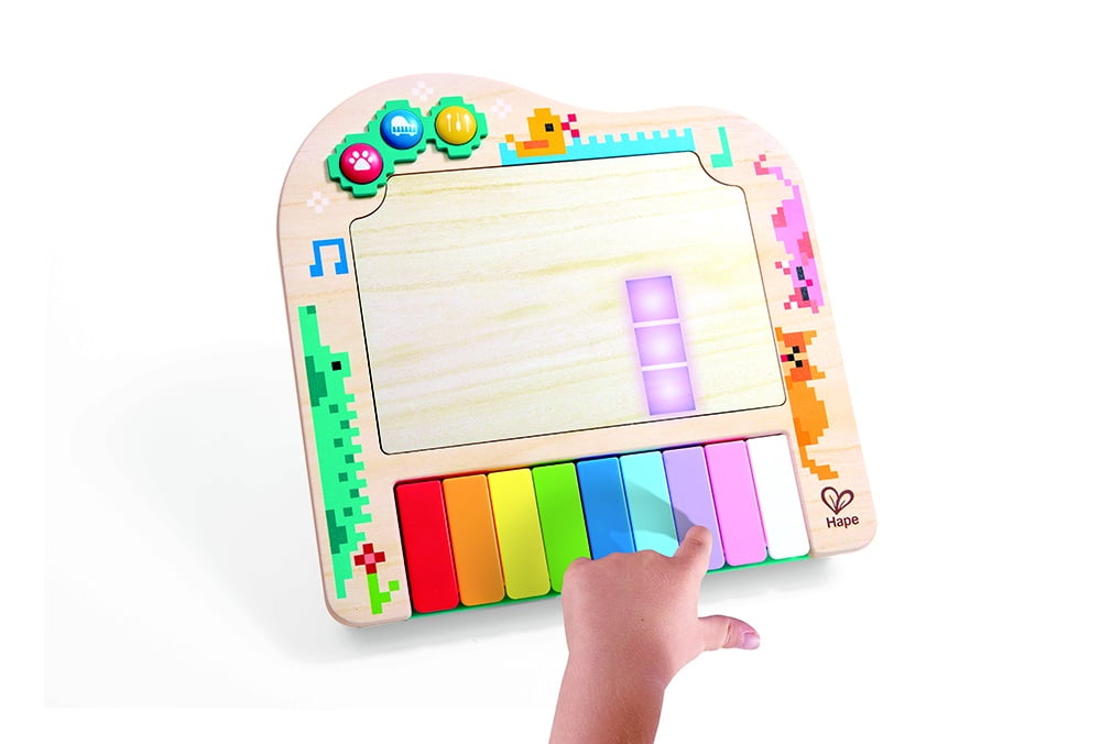 Hape Rainbow Rhythm Pixel Piano, Light Up Music Toy, Interactive Fun, Unisex, Toddlers Ages 12M+