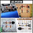 thumbnail image 5 of Shovel Mount for Roof Rack, Metal Rubber , Wall Mounting Brackets, Quick Release Holder Mount Kit(4 Pcs) Red, 5 of 5