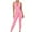 Pink, variant on Womens Jumpsuit Yoga Pants Women's One-piece Sport Jumpsuit Running Fitness Workout Tight Pants