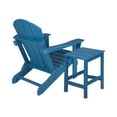 thumbnail image 4 of Adirondack Chair with Square Side Table Included for Outdoor Patio Garden Porch Seating, Pacific Blue, 4 of 6
