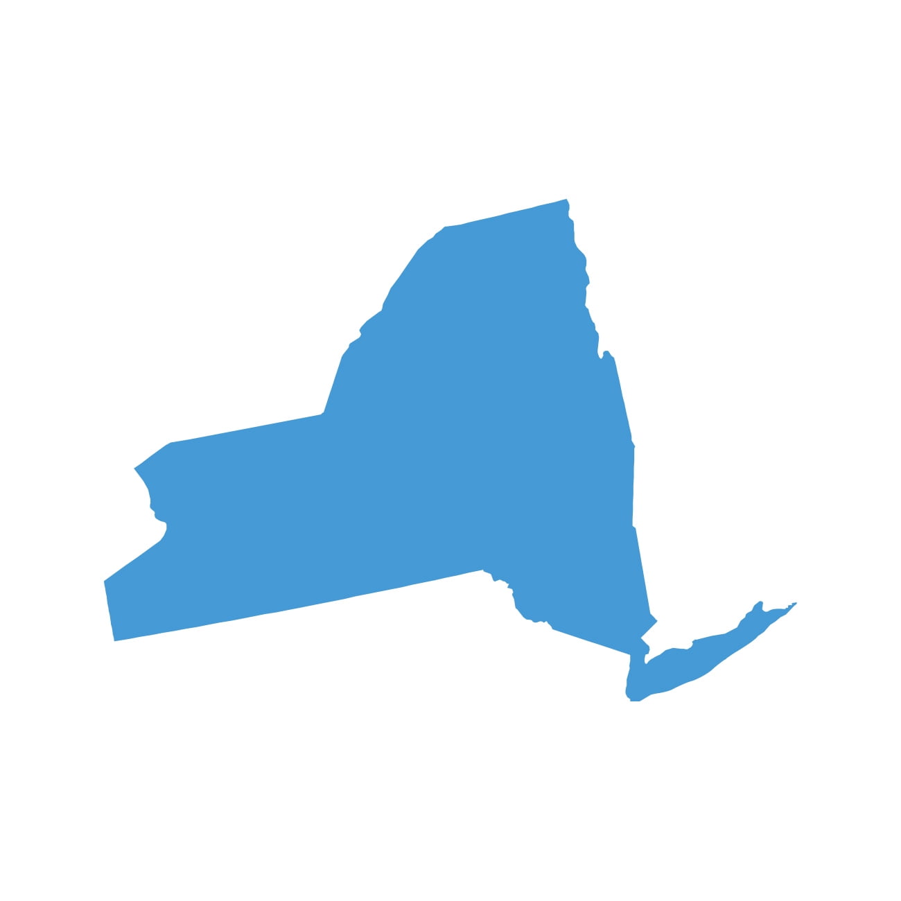 New York Shaped Sticker Decal Die Cut - Self Adhesive Vinyl ...