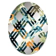 thumbnail image 2 of Designart "Vintage Renaissance V" Camouflage Plaid Round Wall Mirror - Oval Printed Decorative Mirror - Multiple Color Options, 2 of 5