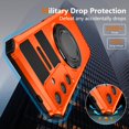thumbnail image 4 of Phone Case for Samsung S24 Plus Case with Ring Magnetic Fits Wireless Charger, 2 in 1 Soft TPU and Hard PC Cover Samsung Galaxy S24 Plus Case Shockproof Rugged Green (Orange), 4 of 16