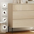 thumbnail image 5 of 63" Reeded Accent Cabinet Set with Doors and Drawers, Modern Credenza Storage Cabinet with Charging Station for Living Room, Kitchen, Dining Room, Hallway, 5 of 7