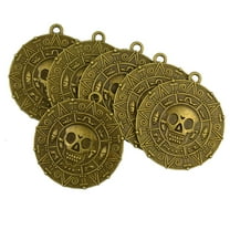 EHJRE 6 Pieces/Lot Halloween Pirates Medallion Pendant Bronze DIY Jewelry Findings Crafts for Necklace