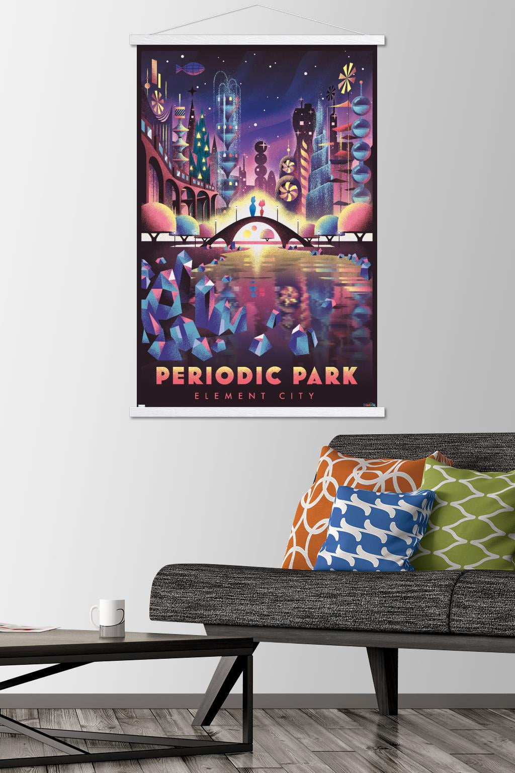 Disney Pixar Elemental - Periodic Park Wall Poster with Magnetic Frame, 22.375" x 34"