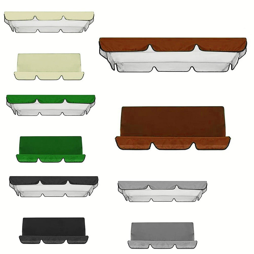 Garden Swing Canopy Replacement Set 3 Seats Covers Waterproof Sunproof 210D Oxford Cloth For Outdoor Patio Furniture