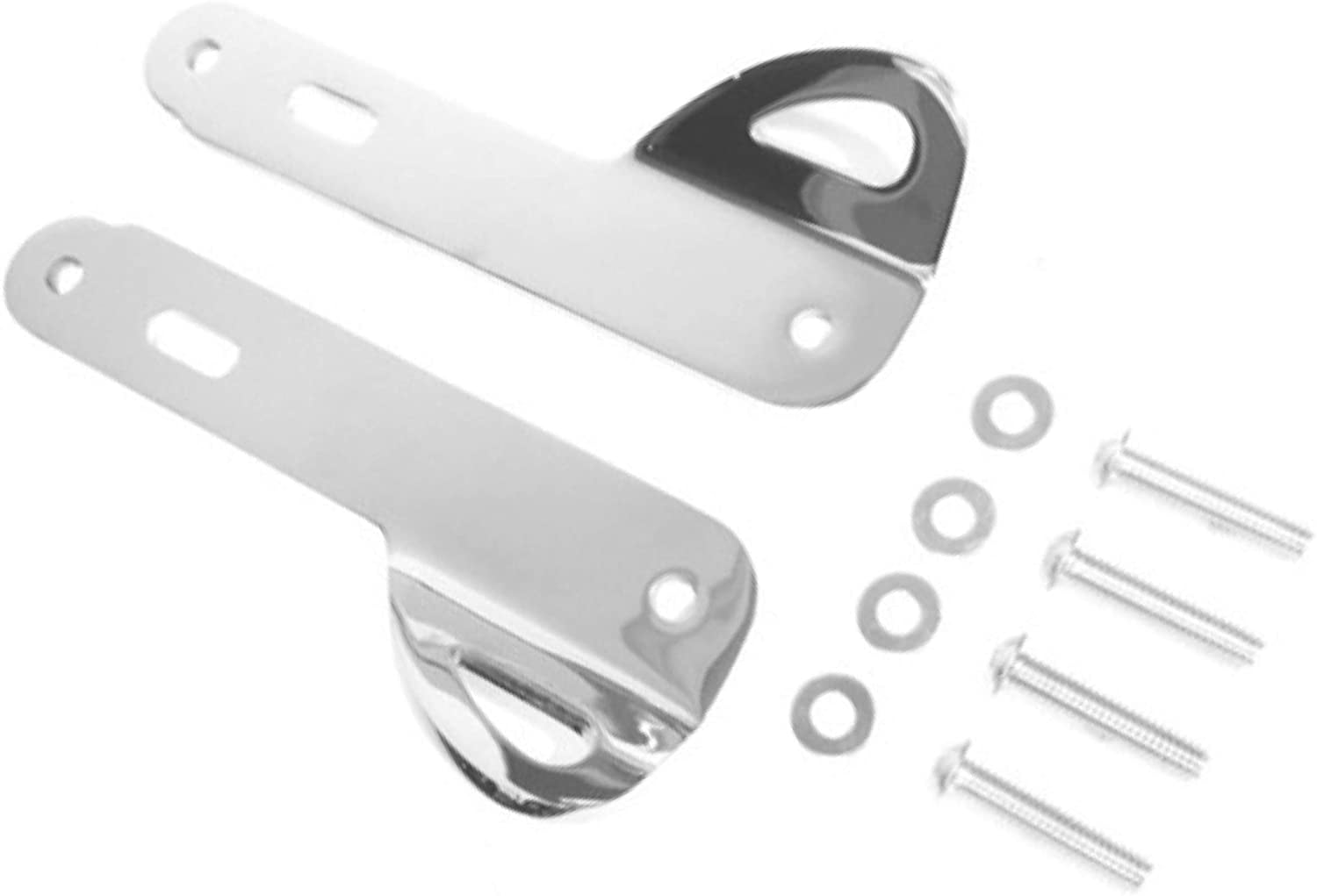 Chrome Tie Downs Mount Bracket Kit Compatible with Harley-Davidson 2014-2020 Electra Glide Special Ultra Classic Limited Street Glide CVO Touring Models