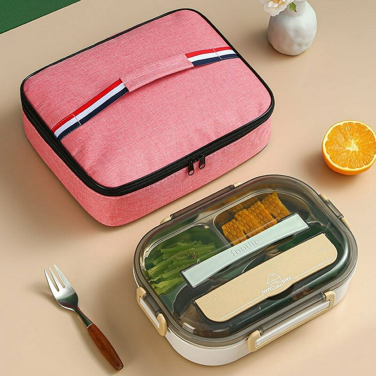 Square Lunch Box Bag Portable Thermal Bento Box Bag - Temu