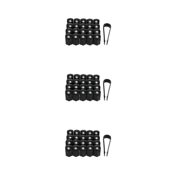 Riwesomey 20 piezas ABS tapa de válvula de neumático de coche portátil elegante de moda Universal Hexagonal protector de vehículo negro Type1 NO1