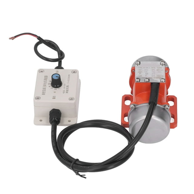 Electric Vibrating Motor, 30W 4000RPM Brushless DC Vibration Motor with Speed Controller & Adjustable Exciting Force for Mining, Construction, Metallurgy, Electric Power