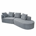 thumbnail image 5 of Newest 116" Modern Curved Sectional Sofa with High-Density Fully Compressed Sponge and Chaise Lounge, Pearl Upholstery, 2-Piece Set, Fully Assembled Right Hand Facing, Perfect for Living Room, Lounge, 5 of 7