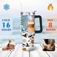 thumbnail image 4 of Halloween Tumbler 40oz with Straw - Spooky Ghost Pumpkin Skull Design BPA-Free Insulated Travel Mug, 4 of 9