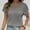 Grey, variant on BAODANN Women Fashion Solid Top Hollowed Out Breathable Short Sleeve T Shirt Loose Fit Athletic Tops for Women Tee Shirts Girls Casual Short Sleeve Tops for Women Woman Lose Shirt Woman Tee