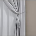 thumbnail image 5 of Chezmoi Collection Royal 4-Piece Jacquard Floral Window Curtain Set, Silver/Gray, 5 of 8