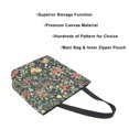 thumbnail image 3 of FORMRS Womens Canvas Tote Bag with Zipper Inner Pocket Shoulder Handbag, Christmas Bows, 3 of 7