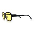 thumbnail image 6 of Retro Hustler Oval Rectangular Plastic Mid Horn Rim Vintage Vibe Sunglasses Black -Yellow, 6 of 8