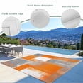 thumbnail image 3 of Orange Grey Outdoor Rug 6x9 Ft - Reversible Patio Rug Outdoor Camping Rugs, Modern White Mottled Graffiti Art Painting Washable Indoor Outdoor Area Rugs, Non-Slip Outdoor Carpet Runner for Deck/Porch, 3 of 8