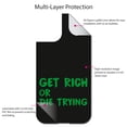 thumbnail image 4 of DistinctInk Custom SKIN / DECAL compatible with OtterBox Defender for iPhone 11 Pro MAX (6.5" Screen) - Get Rich or Die Trying - Black & Green, 4 of 5