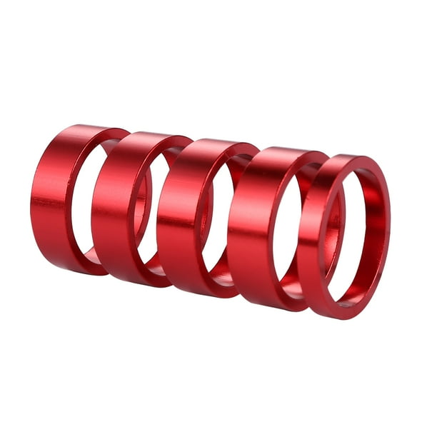junta de bicicleta Almohadilla para auriculares de bicicleta de aleación de aluminio 5 uds. almohadilla elevadora delantera junta de horquilla (rojo) Hugtrwg Para estrenar