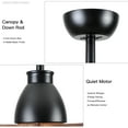thumbnail image 3 of Wellspeed 52 in. Ceiling Fan with Light and Remote, Vintage Black Fanlight with Deep Wood Grain Blade, Reversible Quiet Motor, Dimmable 3 Color Temperature with Memory Function, 6 Speed with Timer, 3 of 15