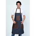 thumbnail image 2 of Delantal Multiusos para Hombre en Leather Natural y Denim, 2 of 6