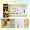 thumbnail image 6 of Pirecart Kids Art Table and 2 Chairs Toddler Craft Set Wooden Play Activity Drawing Table with 4 Storage Bins and Paper Roll, 6 of 7