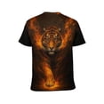 thumbnail image 2 of LAOLIUSN Funny Tiger Printed T-Shirt Animal Graphic Tee Shirt，S-4XL, 2 of 7