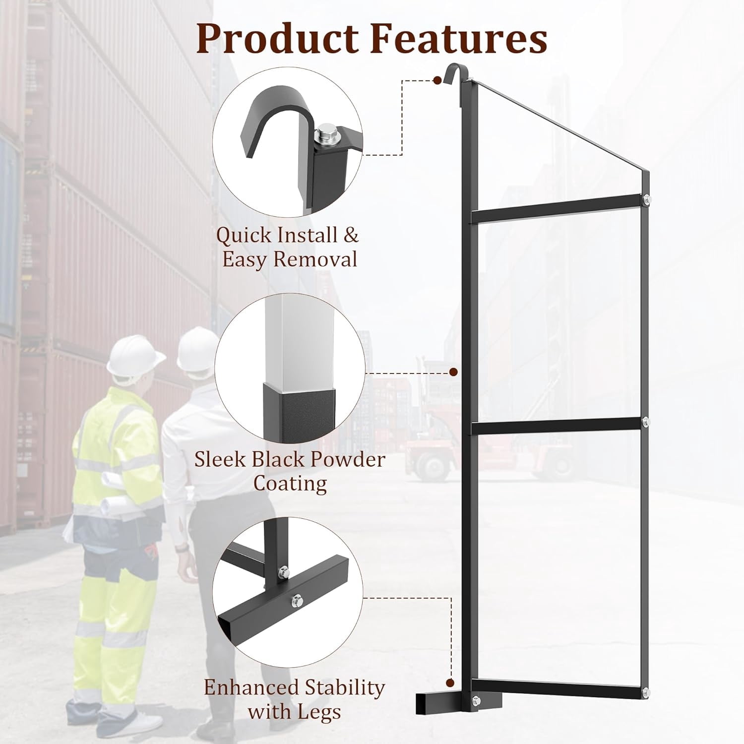 AOILE Shipping Container Shelving Brackets 2/4-Pack | 60” x 22” 3-Tier Heavy-Duty Design | Powder-Coated Steel, Quick Installation for Trailers, Garages, and Cargo Containers