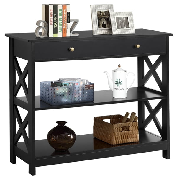 Topeakmart Wooden Console Table Entry Table Modern Hallway Table Living