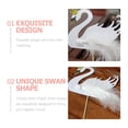 thumbnail image 2 of Swan Cake Topper, 6 Pcs Swan Cake Inserting Toppers Baking Adorns Birthday Cakes DIY Decorations, 2 of 5